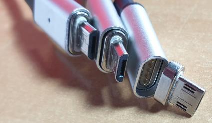 Magnetic micro USB cable assembly